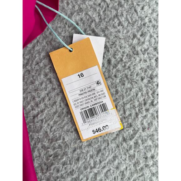 Kona Sol One Piece Swimsuit Womens 16 Pink Padded Asymmetrical One Shoulder NWT - Picture 3 of 9